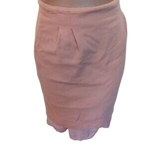 VTG‎ Giraffe Wool Pencil Skirt Career Business Office Professional Soft Pink 10